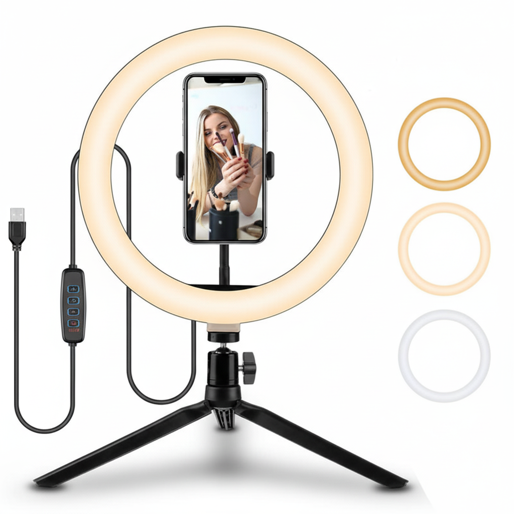 Ring Selfie Beautifying Light β Portable LED Clip Light for Phone & Makeup