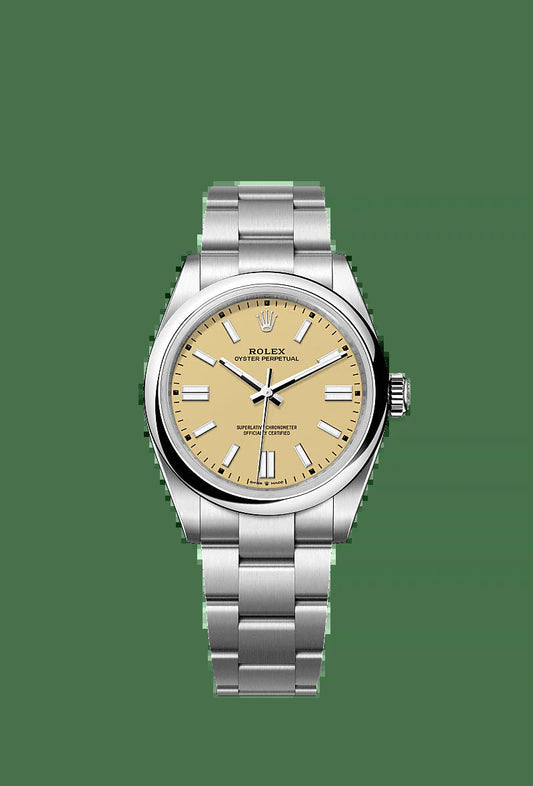 Unworn 2025,  Oyster Perpetual, Oystersteel 41Mm, Beige Dial, Domed Oyster, Ref# 134300-0007, Box and Papers