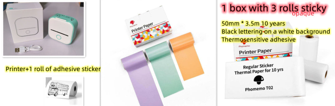 Portable Mini Thermal Label Printer – Bluetooth-Compatible Home & Photo Printer