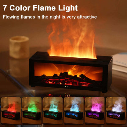 New Flame Aromatherapy Machine – Colorful Essential Oil Diffuser & 3D Flame Humidifier