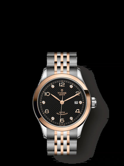 1926, Stainless Steel and 18K Rose Gold with Diamond-Set, 28Mm, Ref# M91351-0004