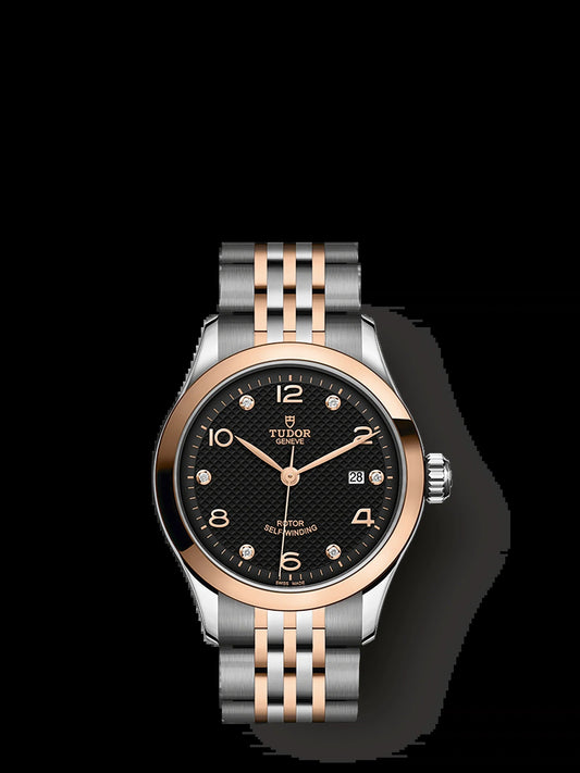 1926, Stainless Steel and 18K Rose Gold with Diamond-Set, 28Mm, Ref# M91351-0004