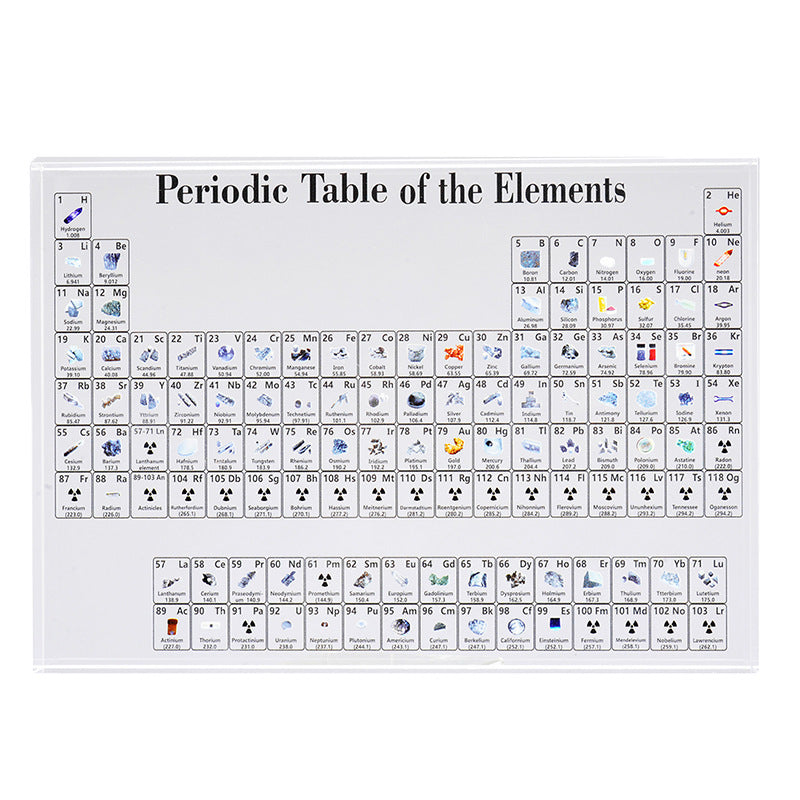 Acrylic Chemical Element Periodic Table – Crystal Display Card for Science Learning & Decoration