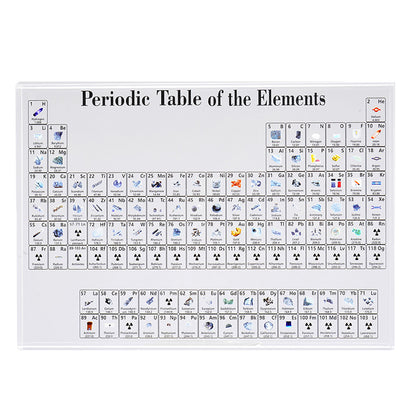 Acrylic Chemical Element Periodic Table – Crystal Display Card for Science Learning & Decoration