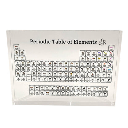 Acrylic Chemical Element Periodic Table – Crystal Display Card for Science Learning & Decoration