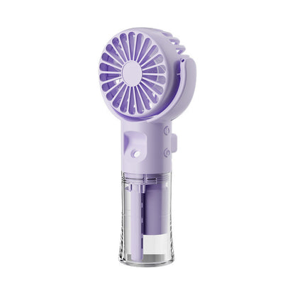 Portable Handheld Spray Fan – 4-Speed USB Rechargeable Mini Mist Cooling Fan