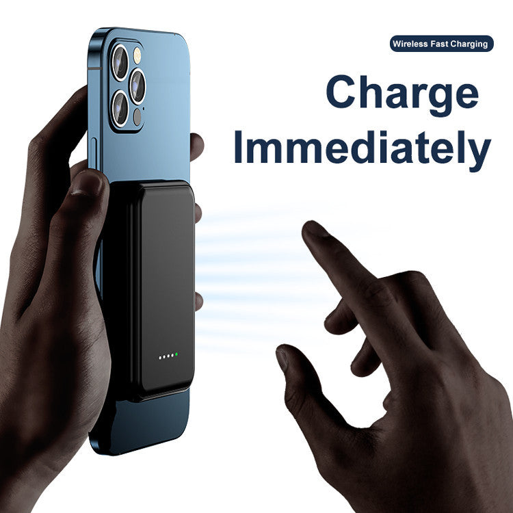 Mini Magnetic Power Bank 5000mAh – Wireless Portable Charger for Phones