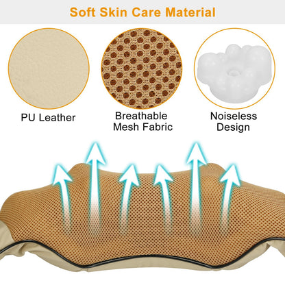 3D Shiatsu Neck & Shoulder Massager with Heat – Deep Tissue Pain Relief for Neck, Back & Shoulders