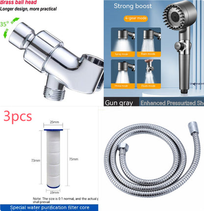 Third Gear Adjustable Supercharged Shower Head – Strong Household Bath & Shower Hose