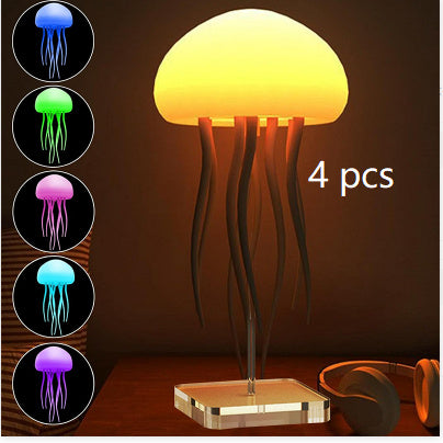 Jellyfish Mood Lamp – LED Night Light, Portable Smart Table Lamp for Bedside & Desk