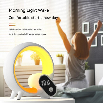 Creative Q Light Sunrise Alarm Clock – Bluetooth Speaker & Colorful Wake-Up Lamp
