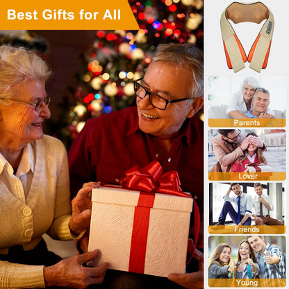3D Shiatsu Neck & Shoulder Massager with Heat – Deep Tissue Pain Relief for Neck, Back & Shoulders
