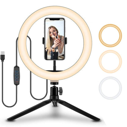 Ring Selfie Beautifying Light – Portable LED Clip Light for Phone & Makeup