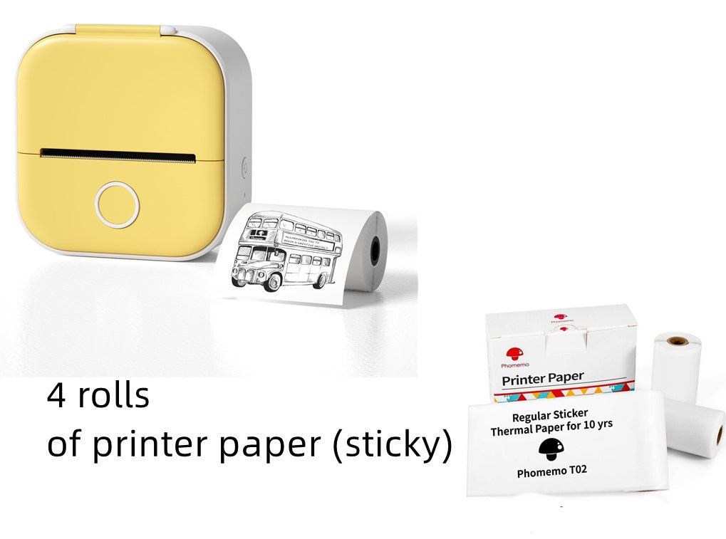 Portable Mini Thermal Label Printer – Bluetooth-Compatible Home & Photo Printer