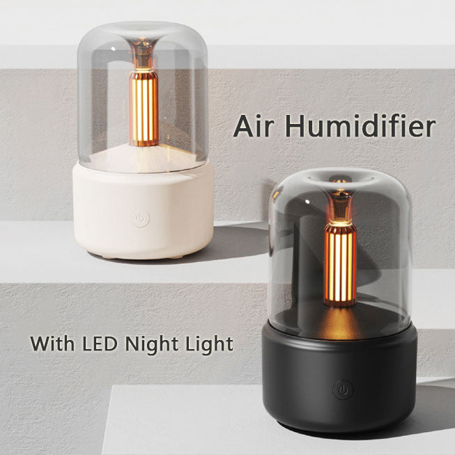 Atmosphere Light USB Humidifier – Candlelight Aroma Diffuser & Cool Mist Maker
