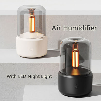 Atmosphere Light USB Humidifier – Candlelight Aroma Diffuser & Cool Mist Maker