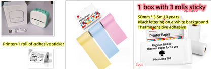 Portable Mini Thermal Label Printer – Bluetooth-Compatible Home & Photo Printer