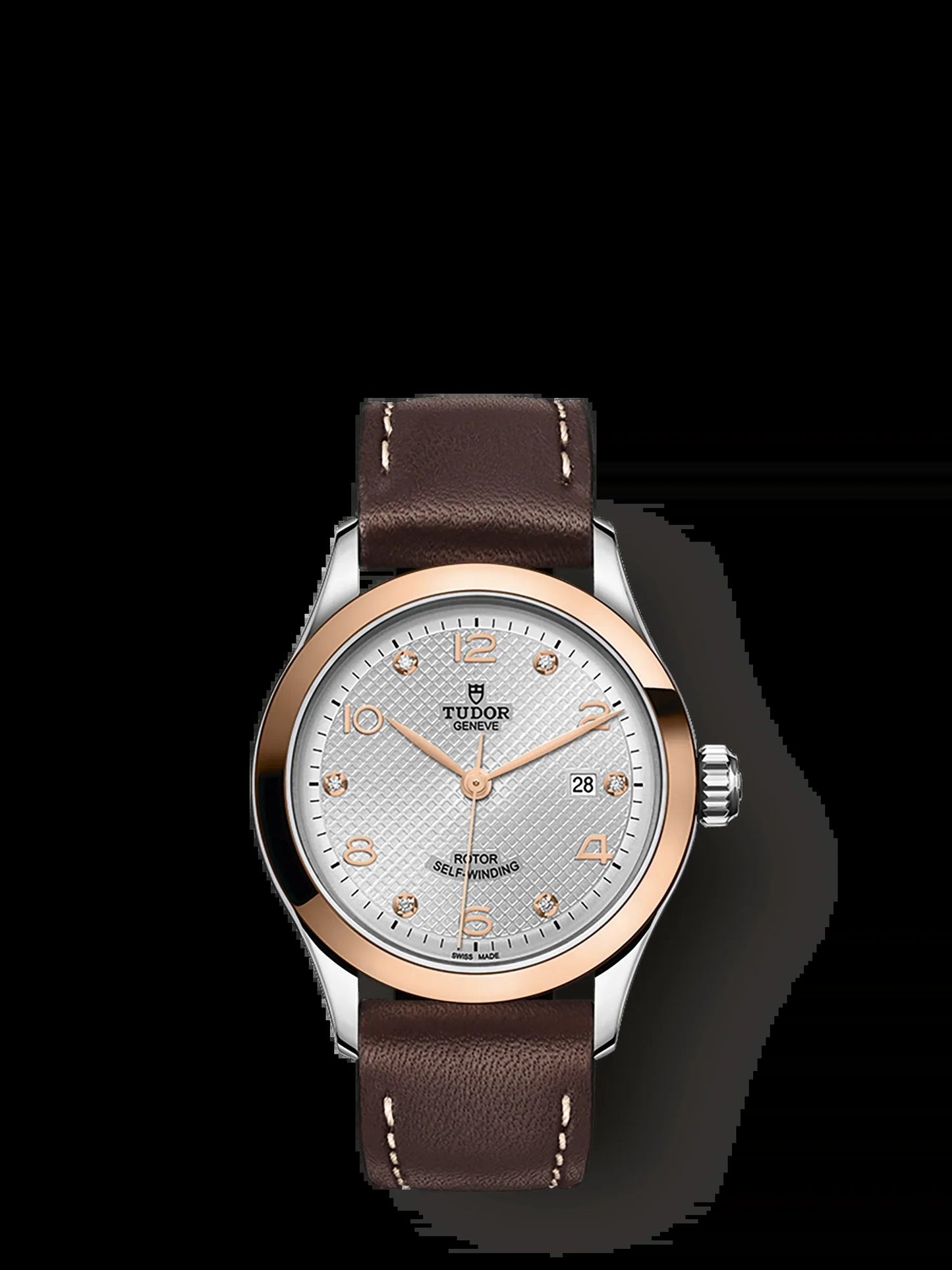 1926, Stainless Steel and 18K Rose Gold with Diamond-Set, 28Mm, Ref# M91351-0006