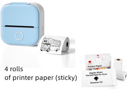 Portable Mini Thermal Label Printer – Bluetooth-Compatible Home & Photo Printer