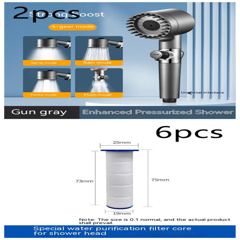 Third Gear Adjustable Supercharged Shower Head – Strong Household Bath & Shower Hose