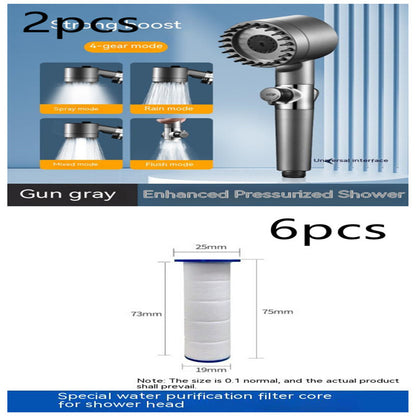 Third Gear Adjustable Supercharged Shower Head – Strong Household Bath & Shower Hose