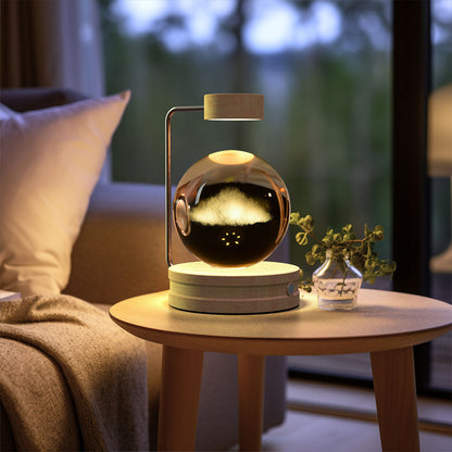 Crystal Ball Cosmic Dinosaur Night Light – USB Powered Bedside Lamp for Kids & Adults