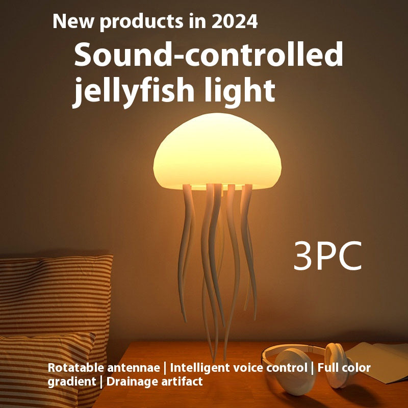 Jellyfish Mood Lamp – LED Night Light, Portable Smart Table Lamp for Bedside & Desk
