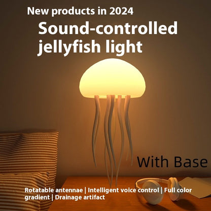 Jellyfish Mood Lamp – LED Night Light, Portable Smart Table Lamp for Bedside & Desk
