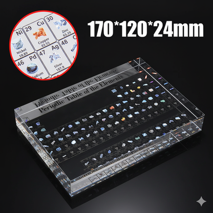Acrylic Chemical Element Periodic Table – Crystal Display Card for Science Learning & Decoration