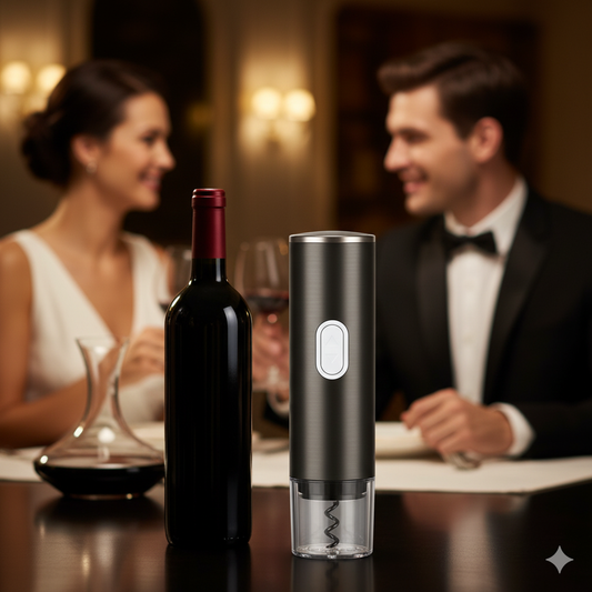 Electric Wine Opener – Automatic Corkscrew with Foil Cutter & Wine Bottle Opener Kit