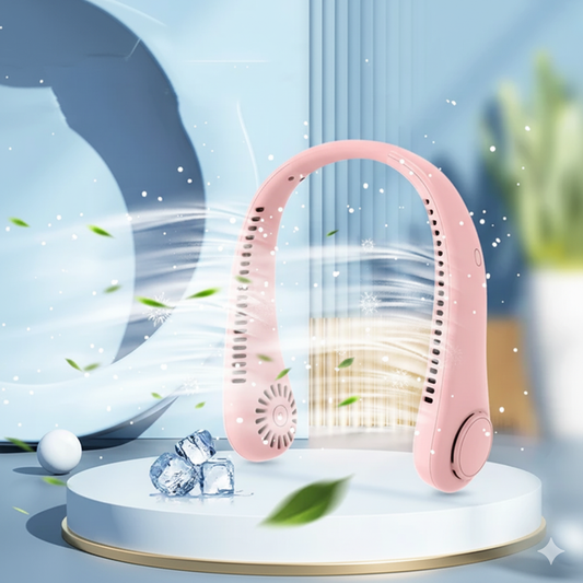 Rechargeable Neck Fan – Hands-Free USB Bladeless Mini Fan for Travel & Sports