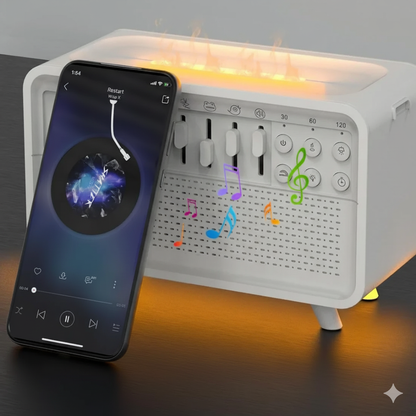 3-in-1 Bluetooth Speaker – White Noise Sleep Night Light & Humidifier with Nature Sounds