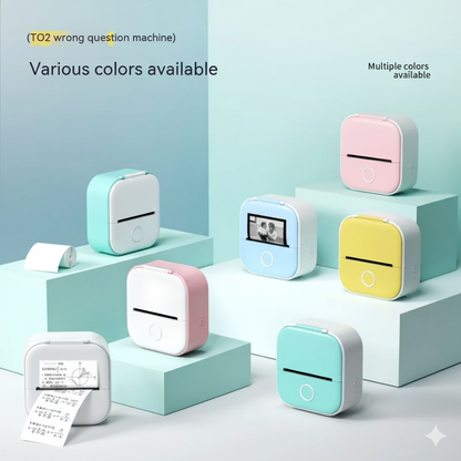 Portable Mini Thermal Label Printer – Bluetooth-Compatible Home & Photo Printer