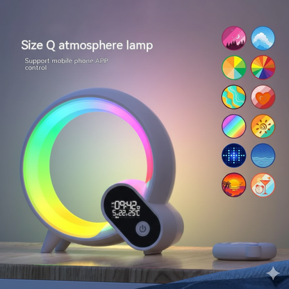 Creative Q Light Sunrise Alarm Clock – Bluetooth Speaker & Colorful Wake-Up Lamp