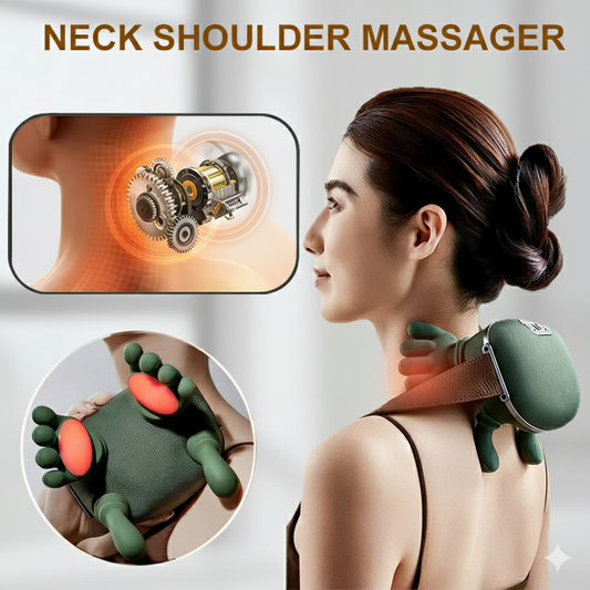Electric Neck & Shoulder Massager – Wireless Kneading Massage Shawl for Pain Relief