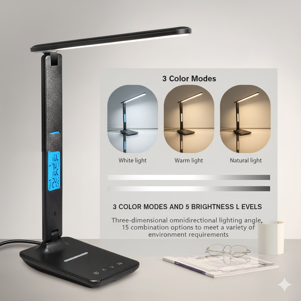 Touch Charging LED Desk Lamp – Dimmable Portable Reading Light for Home & Office