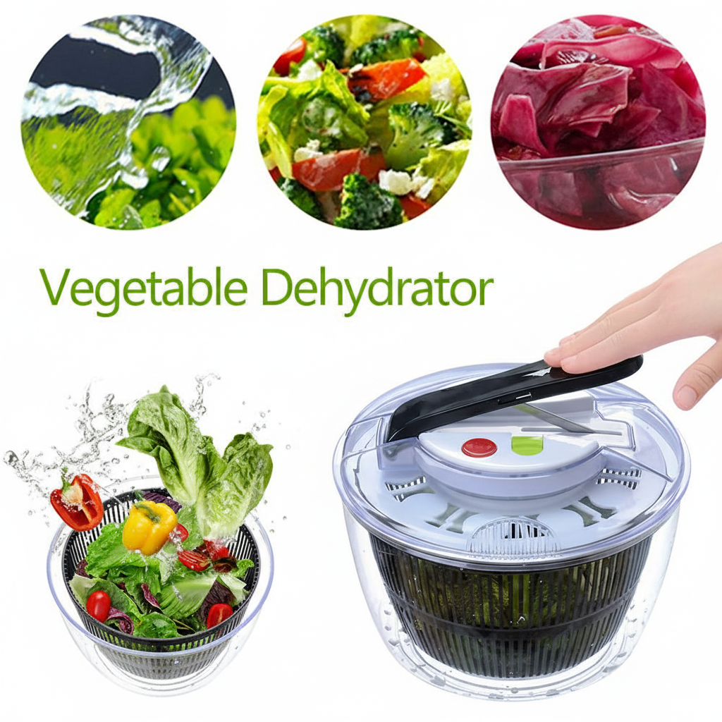 Vegetables & Fruits Dryer – Salad Spinner, Wash & Dry Basket, Kitchen Storage & Dehydrator