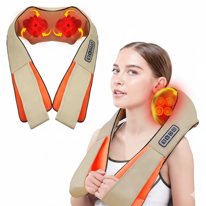 3D Shiatsu Neck & Shoulder Massager with Heat – Deep Tissue Pain Relief for Neck, Back & Shoulders
