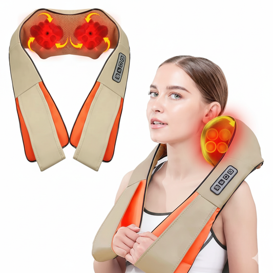 3D Shiatsu Neck & Shoulder Massager with Heat – Deep Tissue Pain Relief for Neck, Back & Shoulders