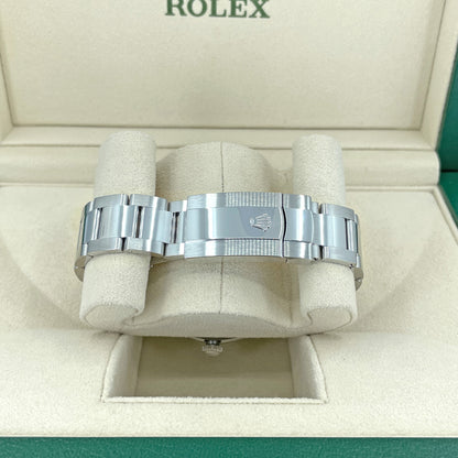 , Datejust 41, Oystersteel and 18K White Gold, Bright Blue with Diamonds Dial, Oyster 126334-0015