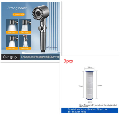 Third Gear Adjustable Supercharged Shower Head – Strong Household Bath & Shower Hose