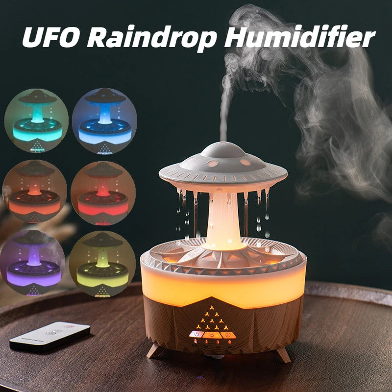 UFO Raindrop USB Humidifier – Aroma Diffuser & Home Mist Maker