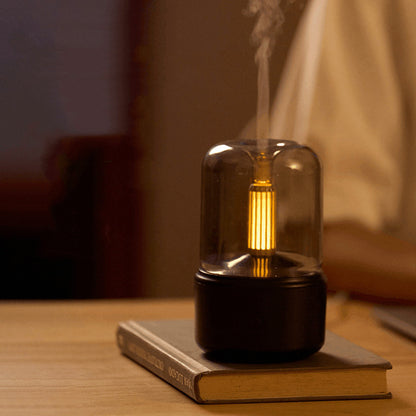 Atmosphere Light USB Humidifier – Candlelight Aroma Diffuser & Cool Mist Maker