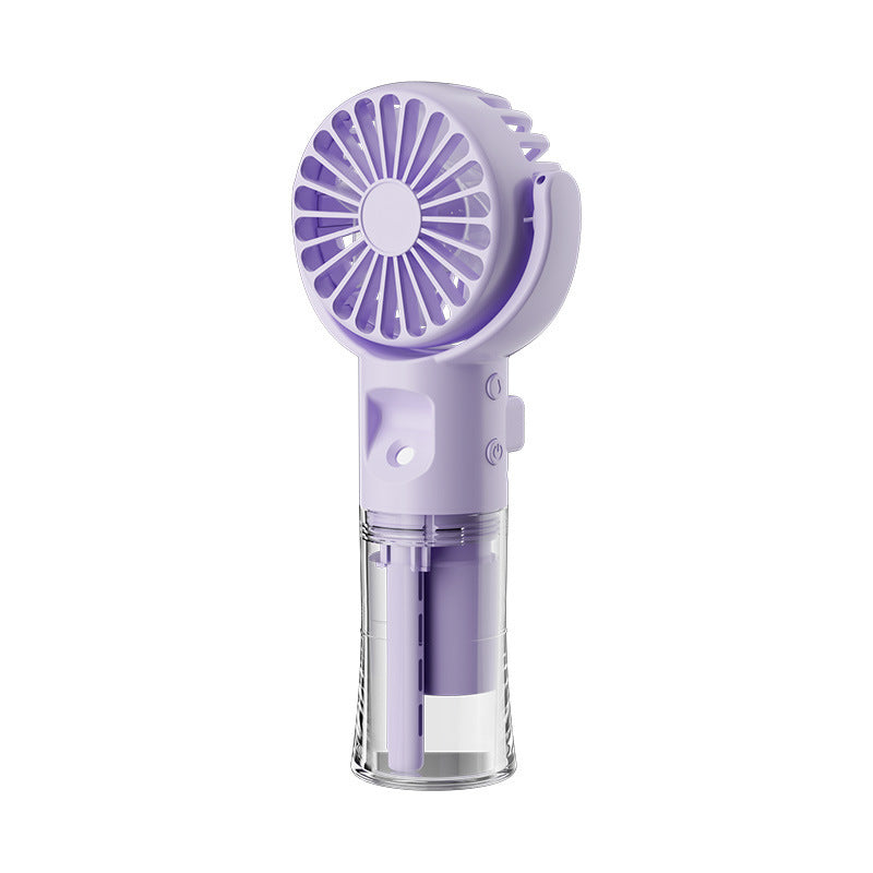Portable Handheld Spray Fan – 4-Speed USB Rechargeable Mini Mist Cooling Fan
