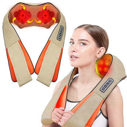 3D Shiatsu Neck & Shoulder Massager with Heat – Deep Tissue Pain Relief for Neck, Back & Shoulders