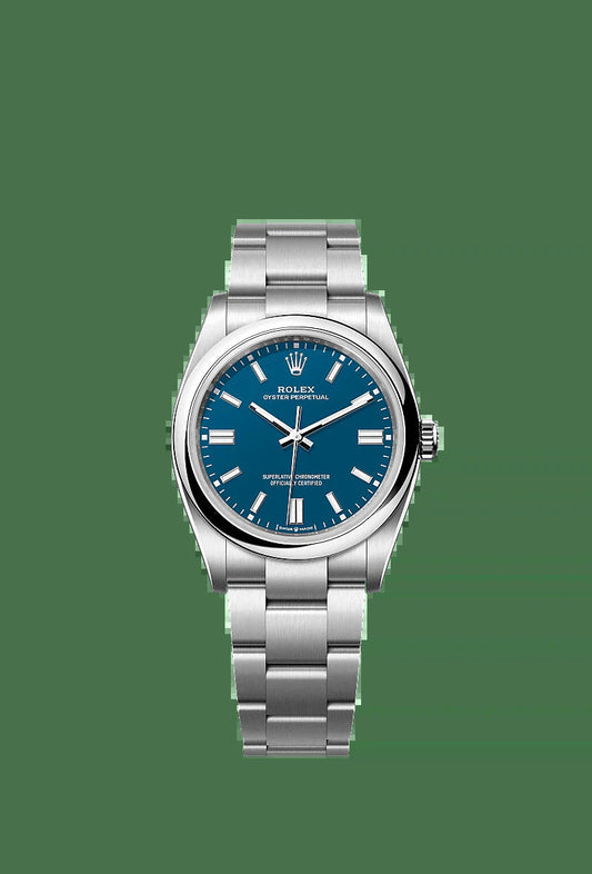Unworn 2025,  Oyster Perpetual, Oystersteel 36Mm, Blue Dial, Domed Oyster, Ref# 126000-0015, Box and Papers