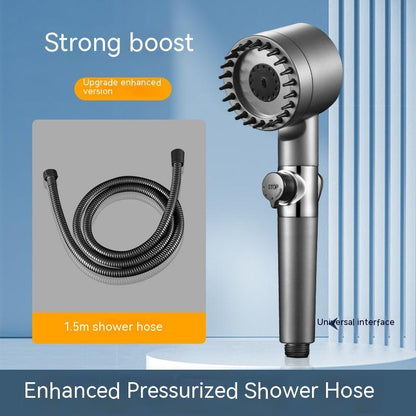 Third Gear Adjustable Supercharged Shower Head – Strong Household Bath & Shower Hose