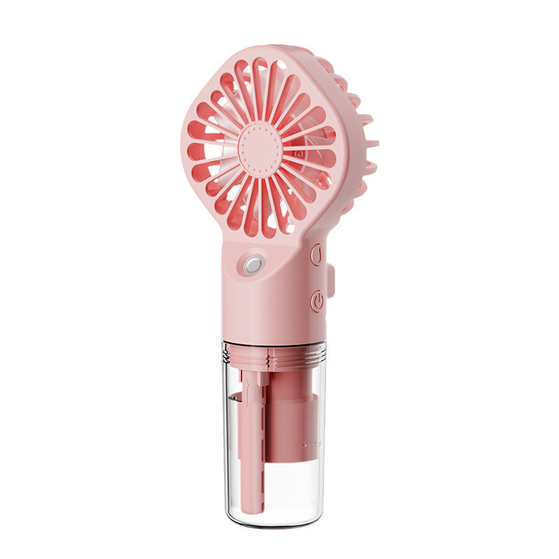 Portable Handheld Spray Fan – 4-Speed USB Rechargeable Mini Mist Cooling Fan