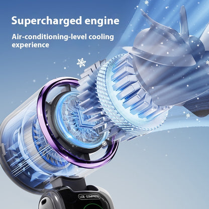 High-Speed Handheld Electric Fan – Portable Folding Neck Mini Fan with Ice Pack