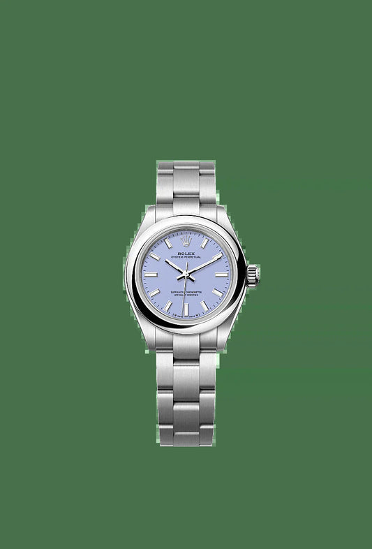 Unworn 2025,  Oyster Perpetual, Oystersteel, 28Mm, Lavender Dial, Domed Oyster, Ref# 276200-0008, Box and Papers